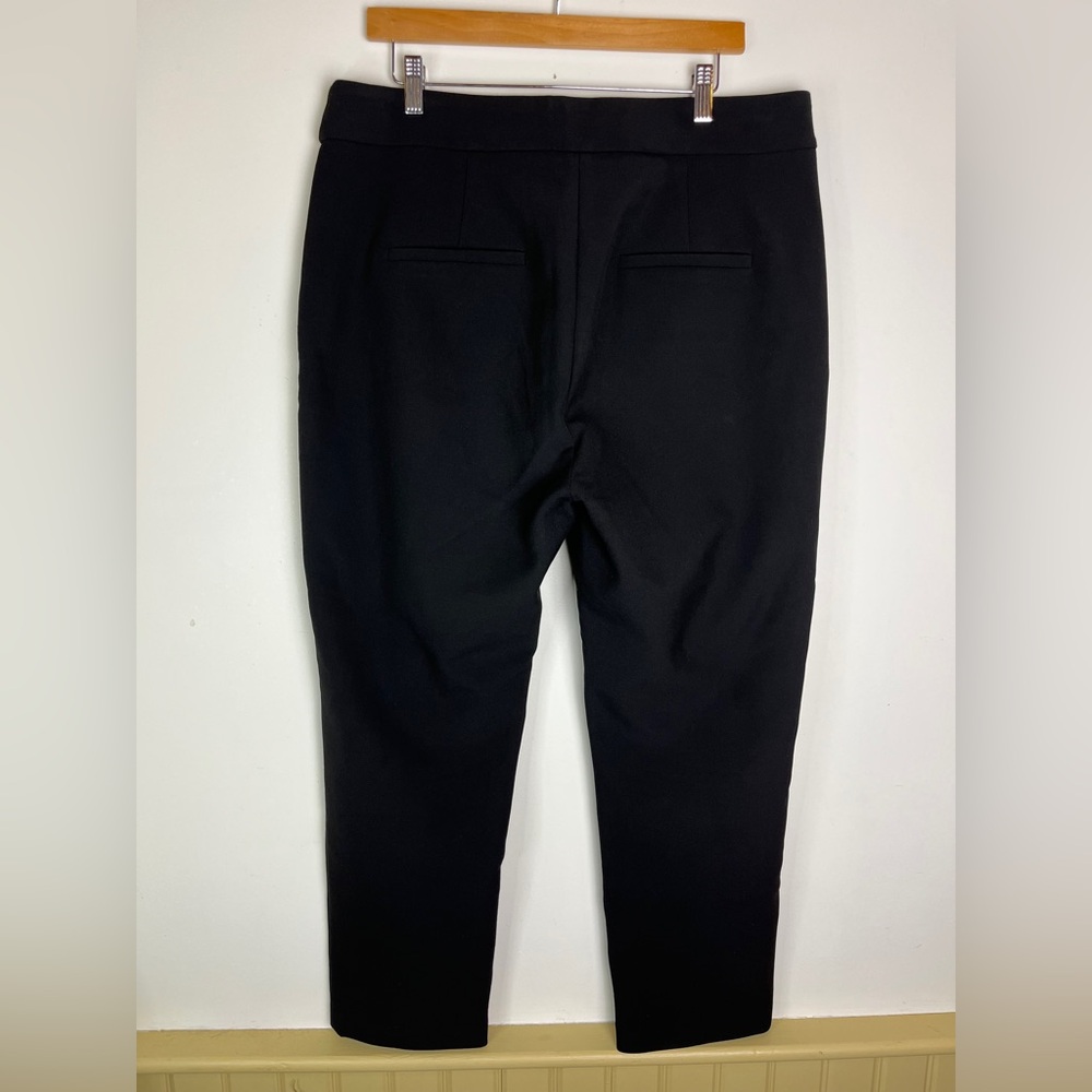Veronica Beard Womens 16 Mid Rise Pleated Trouser Pants Black Office Corporate - Picture 3 of 9